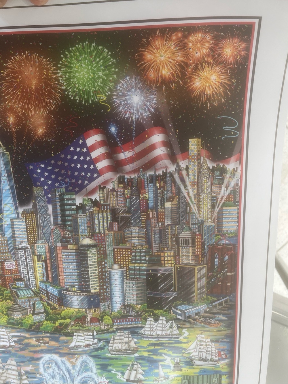 America 250 18x24 Celebration Poster NEW York Yankees Charles Fazzino 6/2/2026 - Picture 3 of 6